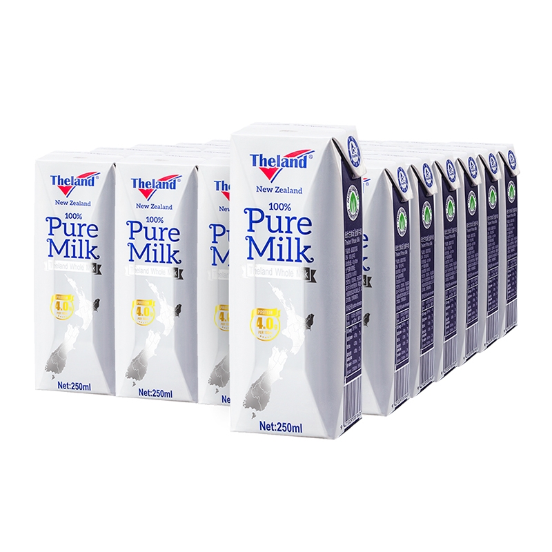 纽仕兰全脂纯牛奶250ml*24盒