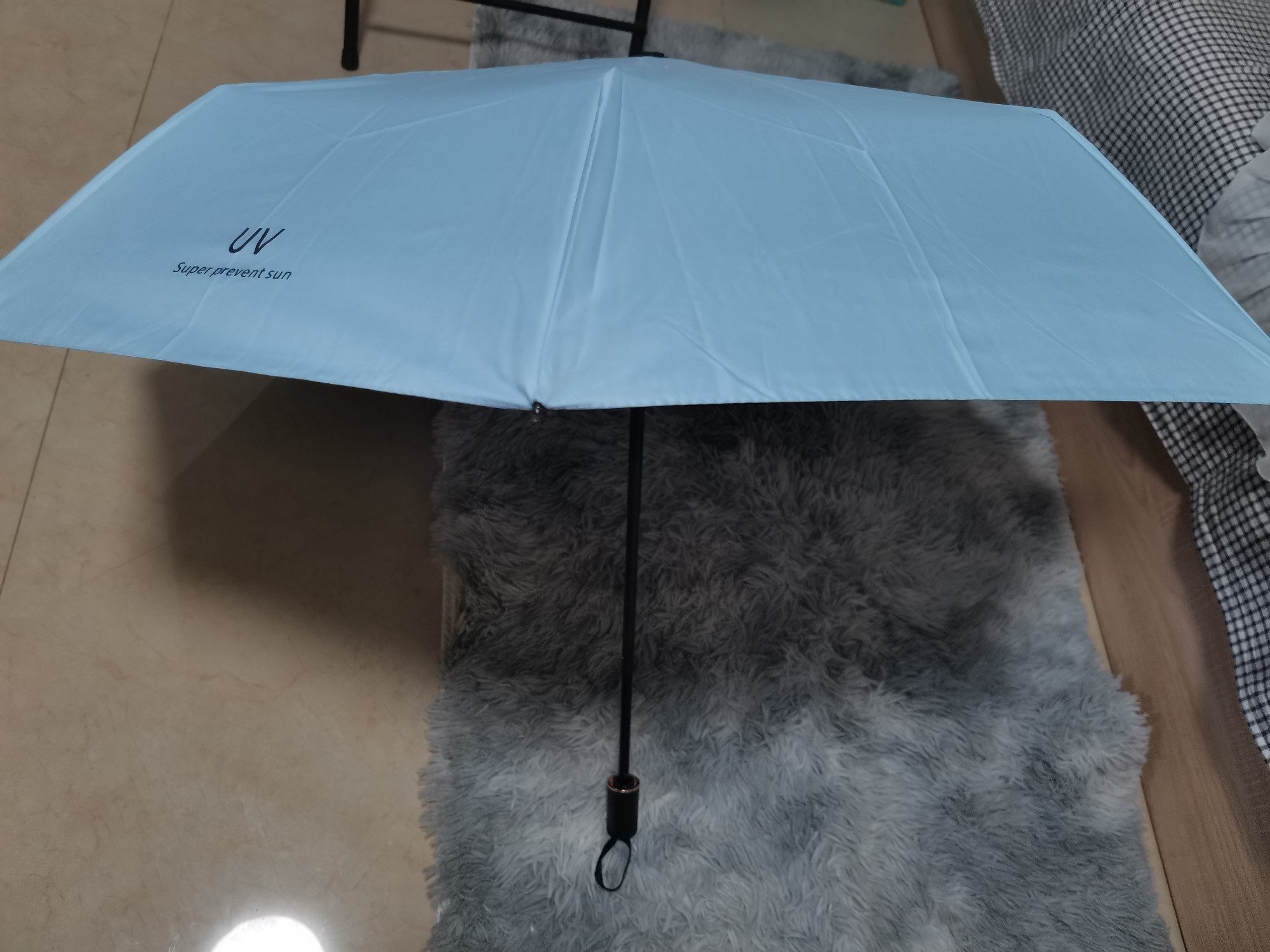 黑胶折叠防晒遮雨两用太阳伞